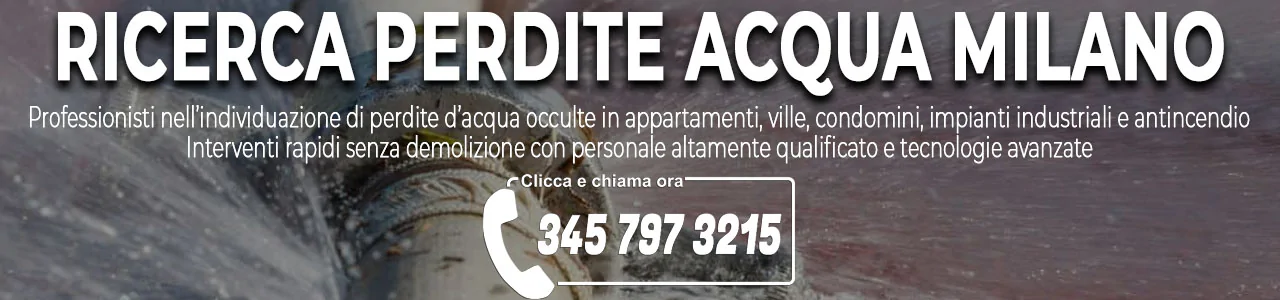 Banner Ricerca perdite acqua a Milano